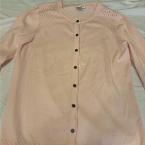 Christopher & Banks Light Pink Button-Up Cardigan